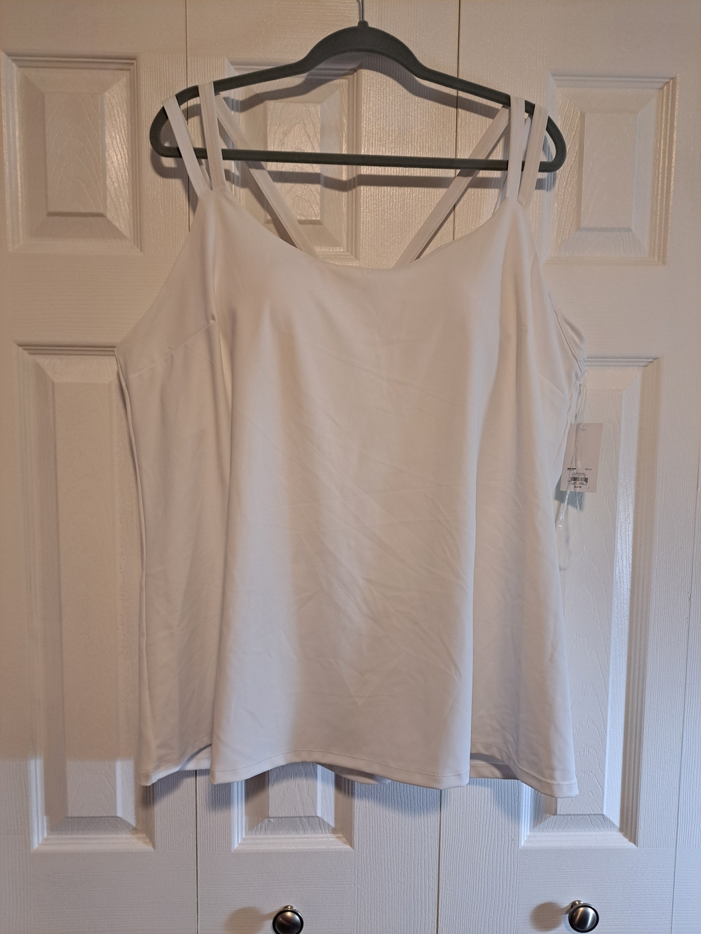 Tek Gear White Sport Tank With Built In Bra